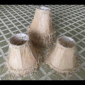 Set of 5 Shabby Chic Chandelier Shades Ivory